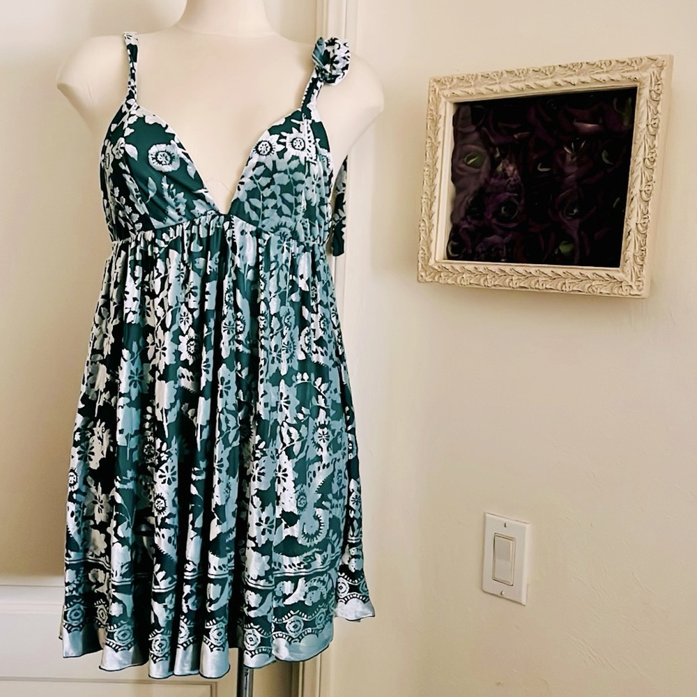 Free People / New~Sundress / Icy Green & White - Picture 5 of 12